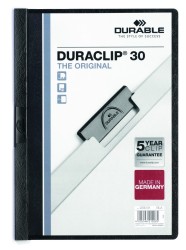 Durable Skoroszyt Zaciskowy A4 Duraclip Oryginal 30 Czarny 220001