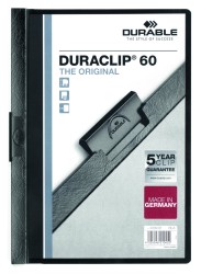Durable Skoroszyt Zaciskowy A4 Duraclip Original 60 Czarny 220901