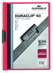 Durable Skoroszyt Zaciskowy A4 Duraclip Original 60 Czerwony 220903