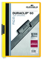 Durable Skoroszyt Zaciskowy A4 Duraclip Original 60 Żółty 220904