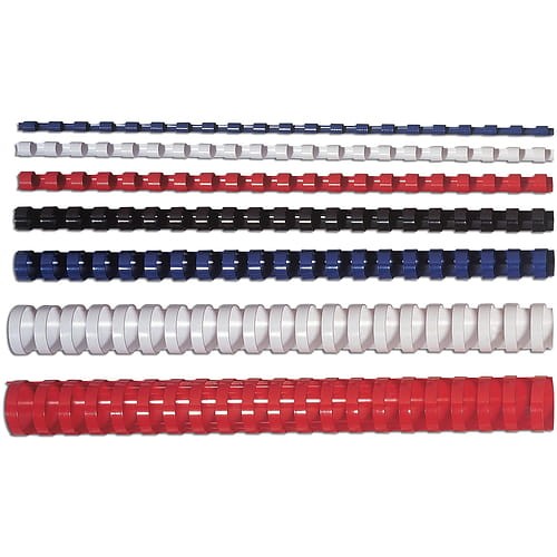 Grzbiety plastikowe okrągłe - 41-55 kartek - 10 mm czarny