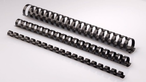 Grzbiety plastikowe okrągłe - 41-55 kartek - 10 mm czarny