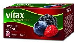 Herbata Vitax Inspirations, Owoce Leśne, 20 Torebek