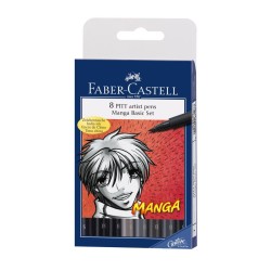 Faber-Castell Pitt Artist Pen Manga 8 Kolorów Basic  167107fc
