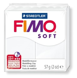 Fimo Masa Plastyczna Termoutwardzalna Soft Biały 57g Kostka Staedtler