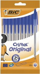 Długopis Cristal Original Niebieski Pouch 10szt Bic
