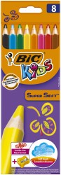 Kredki Kids Super Soft Ołówkowe Pudełko 8szt Bic