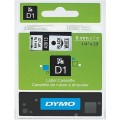 Taśma D1 do drukarek 6mm x 7m czarna/biała 43618 Dymo S0720780