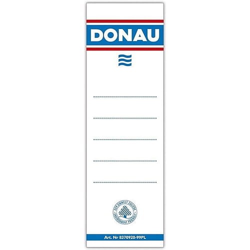 ETYKIETY WSUWANE DO SEGREGATORA DONAU, 48X153MM, DWUSTRONNE, 20SZT.
