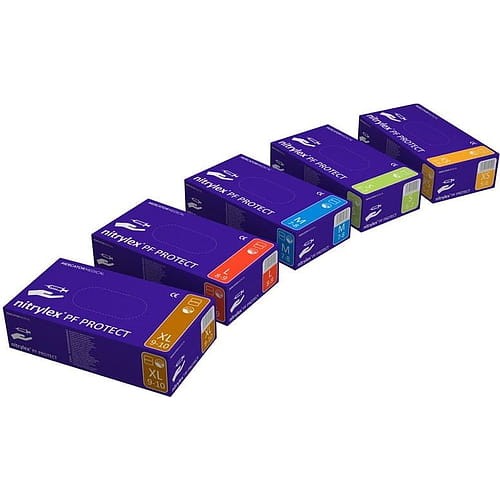 Rękawice nitrylowe 100 sztuk M niebieskie MERCATORMEDICAL 3PO0524