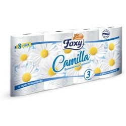 Papier Toaletowy Foxy Camilla 3 Warstwowy Rumiankowy  8 Rolek