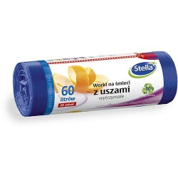 Stella Worki Na Śmieci Z Uszami Wytrzymałe 60l 20 Szt. Granatowe (Hd-Ld)