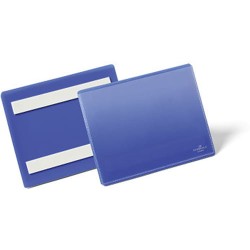 Durable Kieszeń Magazynowa Samoprzylepna Niebieska A6 Pozioma 176307