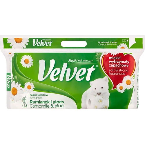 Papier toaletowy Velvet 3 warstwowy 8 sztuk RUMIANEK