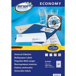 Etykiety uniwersalne Economy Europe100 by Avery Zweckform, A4, 100 ark./op., 48,5 x 16,9 mm, białe