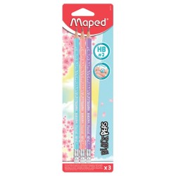 Ołówek Z Gumką Blackpeps Pastel Hb 3 Szt Blister 851719