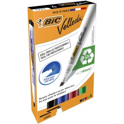 Marker Velleda  1751 Suchościeralny Ścięta Końcówka  4szt Bic