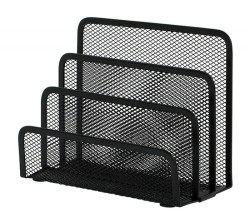 Sorter Do Korespondencji Q-Connect Office Set, Metalowy, 3 Przegrody, Czarny