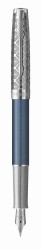 Parker Pióro Wieczne (F) 18k Son Premium Metal & Blue Ct