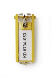 Durable Zawieszka Na Klucze Key Clip 6szt Żółta 195704