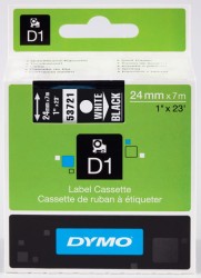 Dymo Taśma D1 - 24 Mm X 7 M, Biały / Czarny