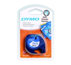 Dymo Taśma 12mm/4m - Plastikowa, Biała