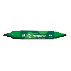 Tetis Marker Permanentny Premium 2 Końcówki Km502  zielony