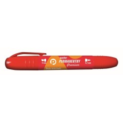 Tetis Marker Permanentny Premium 2 Końcówki Km502  czerwony
