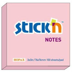 Hopax Notes Samoprzylepny 76x76 Mm Neon  różowy pastelowy