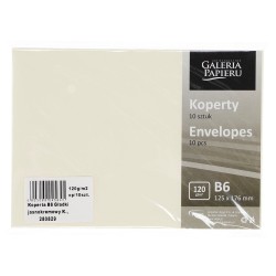 Galeria Papieru Koperta B6 Gładki jasnokremowy K., 120g/m2, op/10szt.