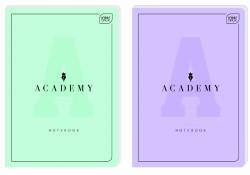 Interdruk Brulion A4 96kartek w linie 90G ACADEMY PASTEL