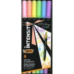 Bic Pisak dwustronny Intensity Dual Tip Pastel 6 szt.