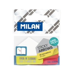 Milan Indeksy transparentne SUPER STICKY strzałki 20 szt.