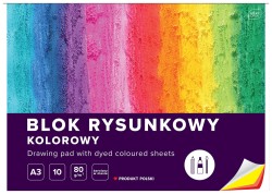 Blok Rysunkowy A3 10 Kartek Barwiony W Masie Interdruk  Blra3k10
