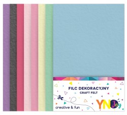 Interdruk Filc dekoracyjny 8szt. PASTEL