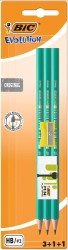 Ołówek Evolution 650 HB zestaw  3szt+gumka+temperówka BIC