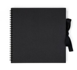 Galeria Papieru Księga weselna Scrapbook na spirali czarny  205 x 205  35 czarnych kartek