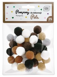 Interdruk Pompony do dekoracji 35szt. PETS