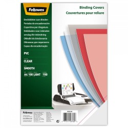 FELLOWES okładki do bindowania przezroczyste A4 150mik 100szt