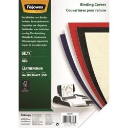 FELLOWES okładki skóropodobne do bindowania czerwony A4 100szt