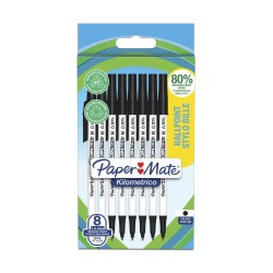 Paper  Mate DŁUGOPIS KILOMETRICO - RECYKLING CZARNY  8 SZT. 