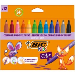 Flamastry JUMBO Comfort Grip 12szt  BIC