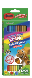 Kredki bambino trójkątne dwustronne 12/24 kolory Bambino