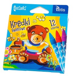 Kredki świecowe 12 kolorów KT015-AB Tetis