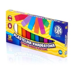 Plastelina 12 kolorów kwadratowa tektura Astra 83813908