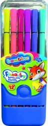 BAMBINO flamastry 12 kol. BAMBINOw pudełku plastikowym MINI ZOO / STANDARD