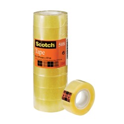 3M Taśma Samoprzylepna 508 19mmx33m  8szt Transparentna 3m 