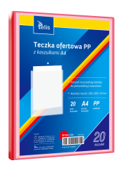 TETIS Album ofertowy Teczka A4 PP z 20 koszulkami czerwony