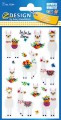 Brokatowe naklejki Z-Design - alpaki 1/16/16 - foliowe z brokatem