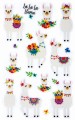 Brokatowe naklejki Z-Design - alpaki 1/16/16 - foliowe z brokatem